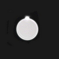 Light Up Necklace - Acrylic Round Pendant - White